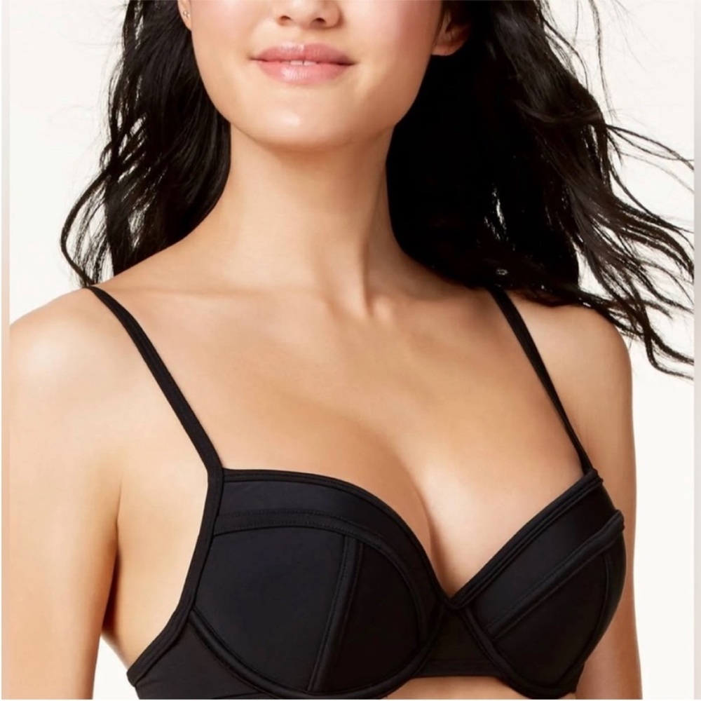 Hula Honey Black Push-up Bikini Top